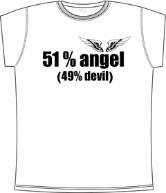 Прикольные футболки: 51% АНГЕЛА white